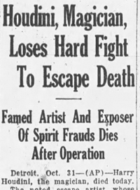 Houdini Obit (2)